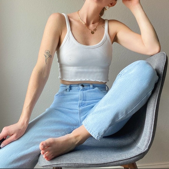 Vintage Denim - Vintage Lee High Waist Light Wash Straight Leg Authentic Mom Jeans